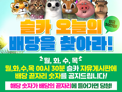 슬카 오늘의 배당을 찾아라!.png